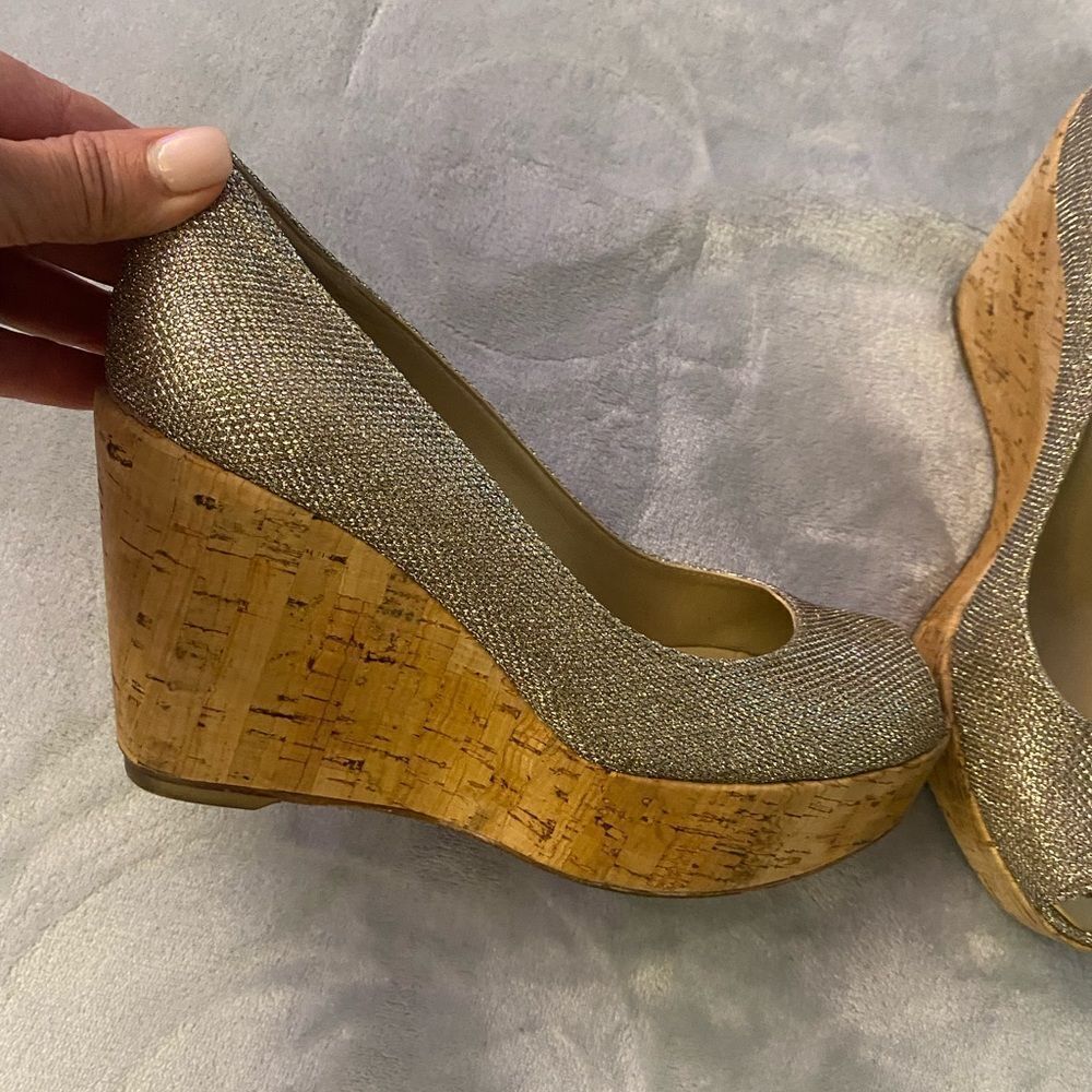 Stuart Weitzman sparkling wedges, size 6,5 - Picture 4 of 12